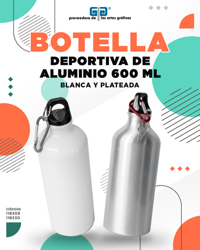 BOTELLA DE ALUMINIO DEPORTIVA 600 ML
