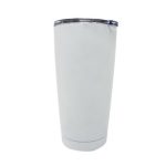 VASO CONICO BLANCO ACERO INOXIDABLE 20 OZ CON TAPA TRANSPARENTE PARA SUBLIMAR 590 ML SUBLIMACION ENCOGRAPHICS