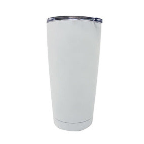 VASO CONICO BLANCO ACERO INOXIDABLE 20 OZ CON TAPA TRANSPARENTE PARA SUBLIMAR 590 ML SUBLIMACION ENCOGRAPHICS