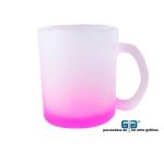 TAZA VIDRIO GLASEADO ESMERILADO ROSA 11 OZ PARA SUBLIMAR 325 ML SUBLIMACION ENCOGRAPHICS