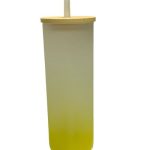 VASO VIDRIO ESMERILADO DEGRADADO AMARILLO 17 OZ PARA SUBLIMAR