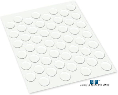 CIRCULOS ADHESIVOS 1/2" BLANCOS CON 100 PIEZAS