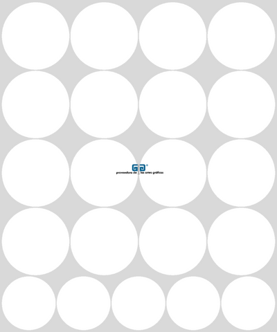 CIRCULOS CON ADHESIVO, BLANCO, 1 1/2" CON 100 PIEZAS