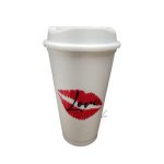VASO CAFETERO  STAR BLANCO LOVE CON TAPA CAFETERA VASO de 16 OZ