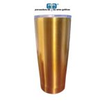 TERMO DOBLE PARED RUBBER DORADO CON TAPA FRIO Y  CAL 600 ML