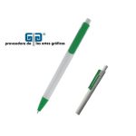 BOLIGRAFO (PLUMA) KEYNES BLANCO CLIP Y PUNTA VERDE