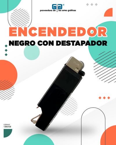 ENCENDEDOR  NEGRO CON DETAPADOR