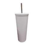 VASO ACERO INOXIDABLE 24 OZ BLANCO CON TAPA Y POPOTE