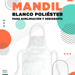 MANDIL BLANCO DE POLIESTER PARA SUBLIMAR Y SERIGRAFIA SUBLIMACION YTISPA