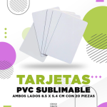TARJETAS PVC SUBLIMABLE AMBOS LADOS 8.5 X 5.4 CM CON 20 PIEZAS PARA SUBLIMAR SUBLIMACION ENCOGRAPHICS
