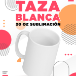 TAZA BLANCA 20 OZ PARA SUBLIMAR 590 ML SUBLIMACION ENCOGRAPHICS