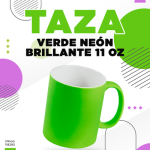 TAZA VERDE NEON BRILLANTE 11 OZ PARA SUBLIMAR 325 ML SUBLIMACION ENCOGRAPICS