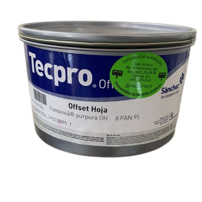 TINTA PARA PRENSA OFFSET COLOR	PURPURA CLAVE 8 PAN 95 CONTENIDO 1 KG MARCA	TECPRO SANCHEZ	PRODUCCION EN MEXICO