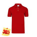 PLAYERA  POLO 50% POLIESTER, 50% ALGODON/PREM 230GR HOMBRE ROJA TALLA M YTISPA