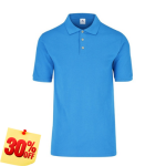 PLAYERA POLO 50% POLIESTER, 50% ALGODON/PREM 230GR HOMBRE AZUL TURQUESA TALLA M YTISPA
