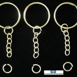 HERRAJE PARA LLAVERO CON 100 PIEZAS ESPIRAL DORADO