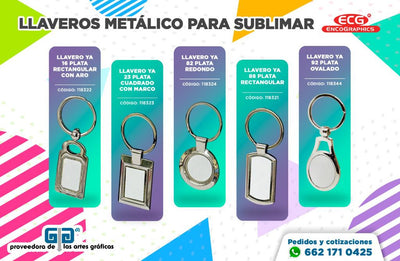 LLAVERO METALICO YA PARA SUBLIMAR, DTF, MODELO YA