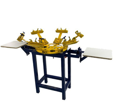 PULPO PARA SERIGRAFIA, 6 BRAZOS CON 2 ESTACIONES, FIJO (NO DOBLE GIRO)