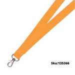 CORDON PLANO PARA GAFETE DESPRENDIBLE PORTAGAFETE CON BROCHE SEGURIDAD NARANJA