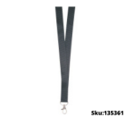 CORDON PLANO PARA GAFETE DESPRENDIBLE PORTAGAFETE  CON BROCHE SEGURIDAD NEGRO