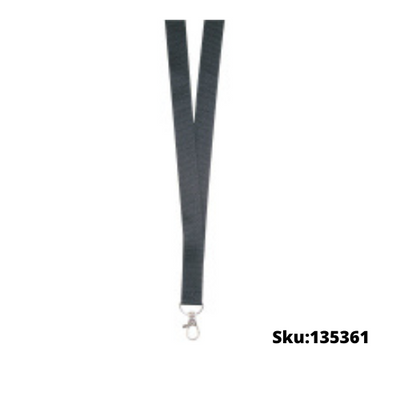 CORDON PLANO PARA GAFETE DESPRENDIBLE PORTAGAFETE  CON BROCHE SEGURIDAD NEGRO