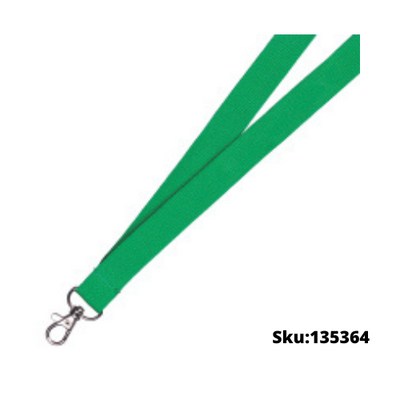 CORDON PLANO PARA GAFETE DESPRENDIBLE PORTAGAFETE CON BROCHE SEGURIDAD VERDE