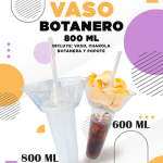 VASO BOTANERO CON POPOTE 800 ML