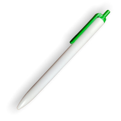 BOLIGRAFO (PLUMA) KLIK BLANCO CON TAPON VERDE