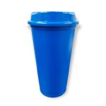 VASO CAFETERO  STAR AZUL SOLIDO CON TAPA CAFETERA VASO de 16 OZ