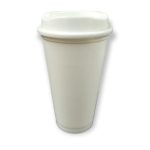 VASO CAFETERO STAR BLANCO CON TAPA CAFETERA VASO de 16 OZ