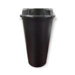 VASO CAFETERO STAR NEGRO CON TAPA CAFETERA VASO de 16 OZ