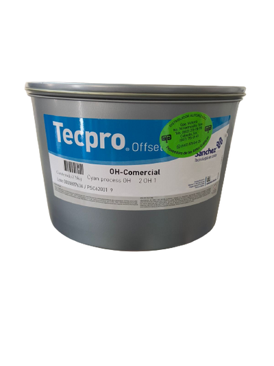 TINTA PARA PRENSA OFFSET COLOR	CYAN PROCESS CLAVE 2 OH 1 CONTENIDO 2.5 KG MARCA	TECPRO SANCHEZ	PRODUCCION EN MEXICO