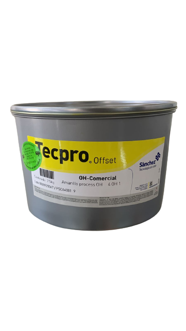 TINTA PARA PRENSA OFFSET COLOR	AMARILLO PROCESS CLAVE 4 OH 1 CONTENIDO 2.5 KG MARCA	TECPRO SANCHEZ	PRODUCCION EN MEXICO