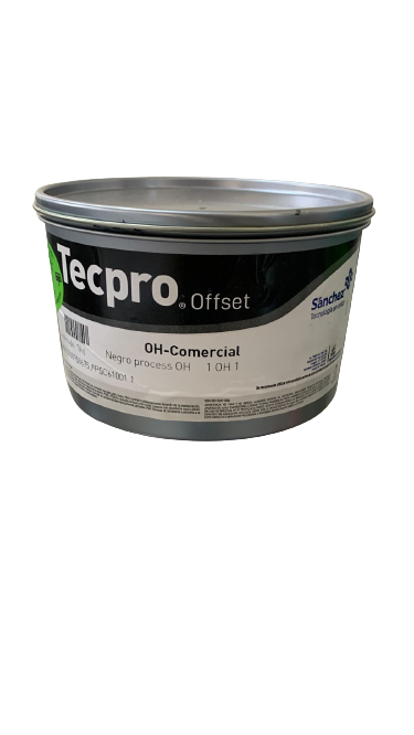 TINTA PARA PRENSA OFFSET COLOR	NEGRO PROCESS	CLAVE 1 OH 1	CONTENIDO 1 KG MARCA	TECPRO SANCHEZ	PRODUCCION EN MEXICO