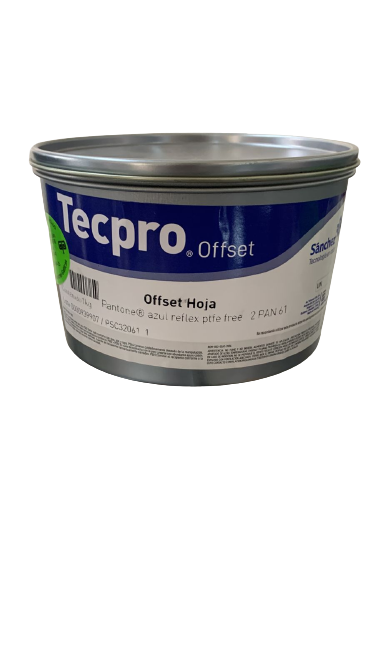 TINTA PARA PRENSA OFFSET COLOR	AZUL REFLEX	CLAVE 2 PAN 61 CONTENIDO 1 KG MARCA	TECPRO SANCHEZ	PRODUCCION EN MEXICO