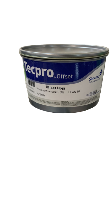 TINTA PARA PRENSA OFFSET COLOR	AMARILLO  CLAVE	4 PAN 80 CONTENIDO 1 KG	MARCA	TECPRO SANCHEZ	PRODUCCION EN MEXICO