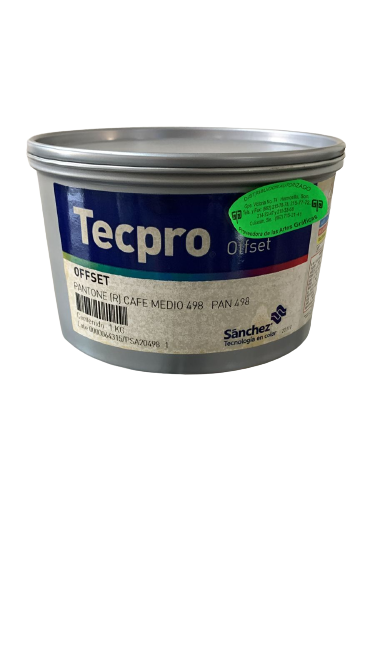 TINTA PARA PRENSA OFFSET COLOR	CAFÉ MEDIO CLAVE PAN 498 CONTENIDO 1 KG MARCA	TECPRO SANCHEZ	PRODUCCION EN MEXICO