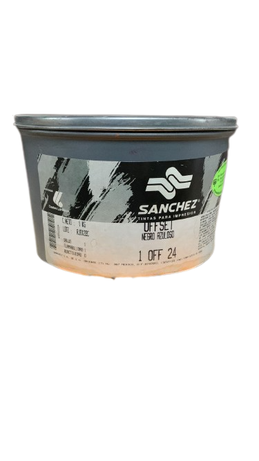 TINTA PARA PRENSA OFFSET COLOR	NEGRO AZULOSO  CLAVE 1 OFF 24 CONTENIDO 1 KG MARCA	TECPRO SANCHEZ	PRODUCCION EN MEXICO