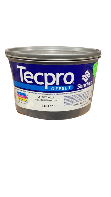 TINTA PARA PRENSA OFFSET COLOR	NEGRO CLAVE 1 OH 110 CONTENIDO 1 KG	MARCA	TECPRO SANCHEZ	PRODUCCION EN MEXICO
