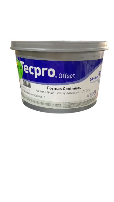 TINTA PARA PRENSA OFFSET COLOR	AZUL REFLEJO FORCOSAN CLAVE 2 FOC 61 CONTENIDO 1 KG	MARCA	TECPRO SANCHEZ	PRODUCCION EN MEXICO